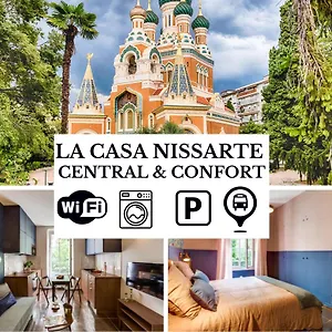 La Casa Nissarte - Centre Pres Gare - Wifi -parking , Confort Et Cosy Nice